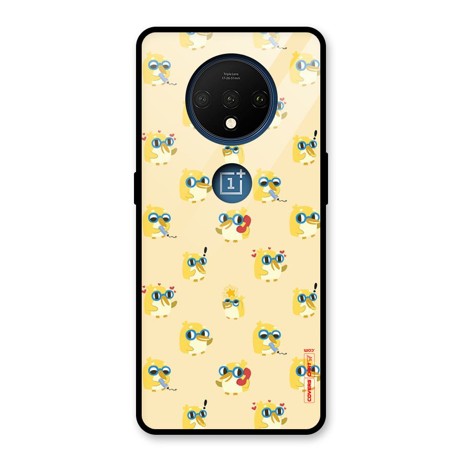 Yellow Parrot Glass Back Case for OnePlus 7T