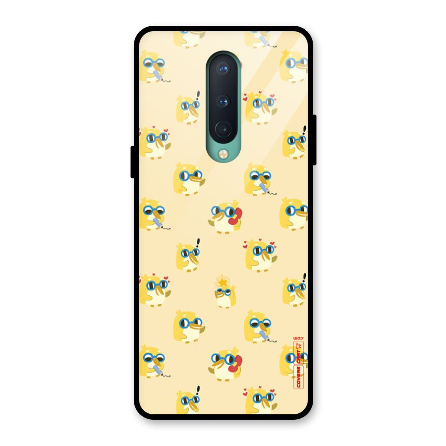 Yellow Parrot Glass Back Case for OnePlus 8