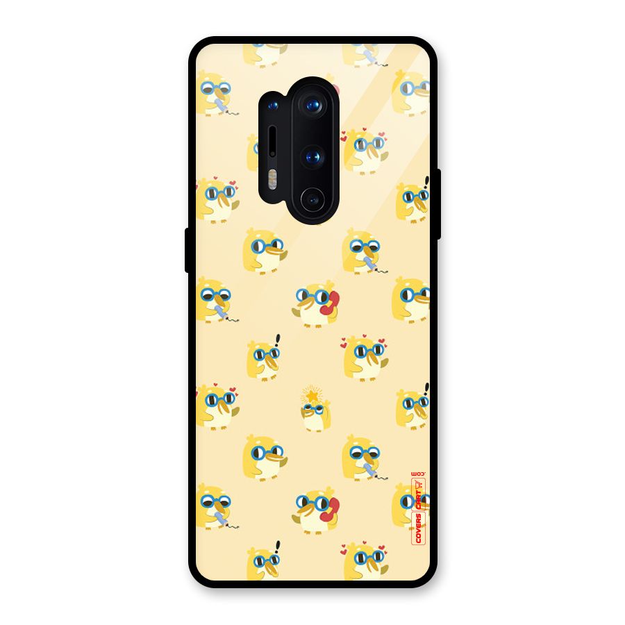 Yellow Parrot Glass Back Case for OnePlus 8 Pro