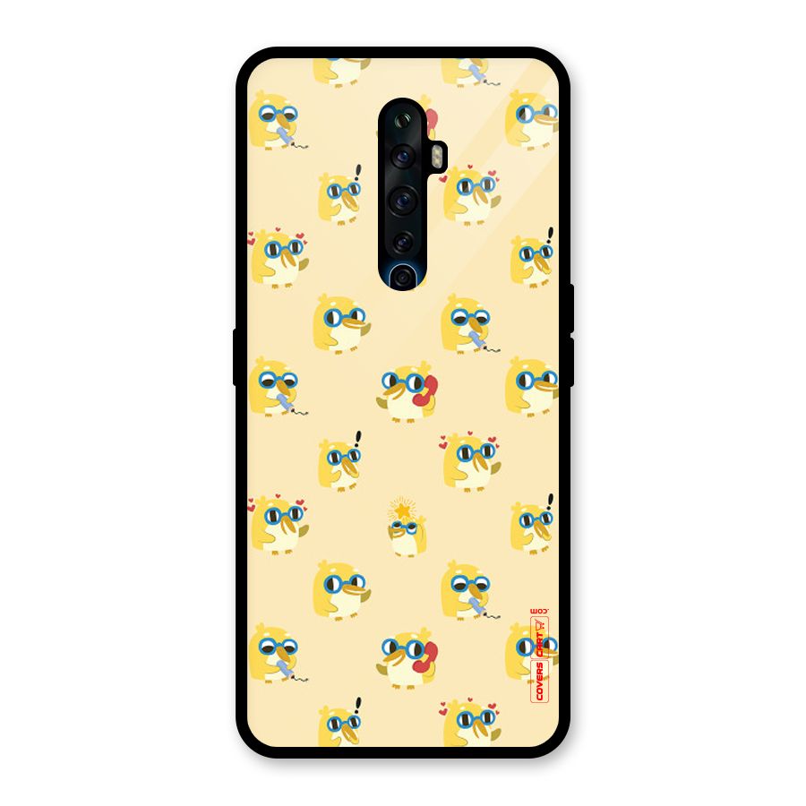 Yellow Parrot Glass Back Case for Oppo Reno2 F