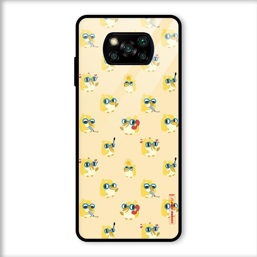 Yellow Parrot Glass Back Case for Poco X3