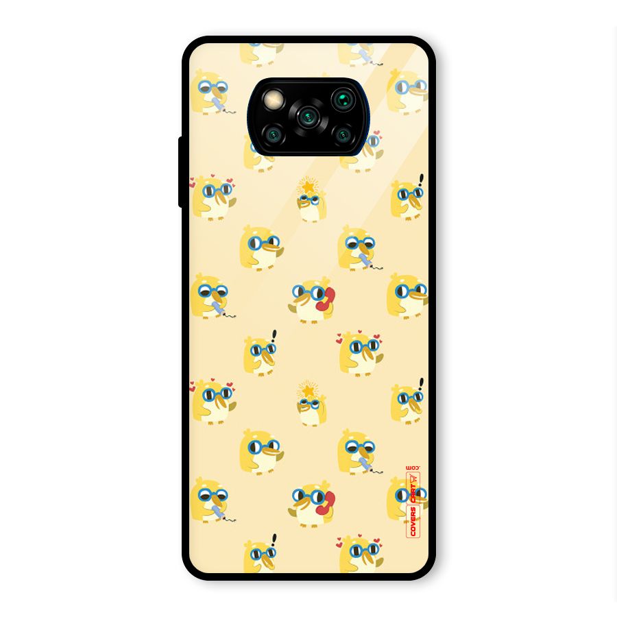 Yellow Parrot Glass Back Case for Poco X3 Pro