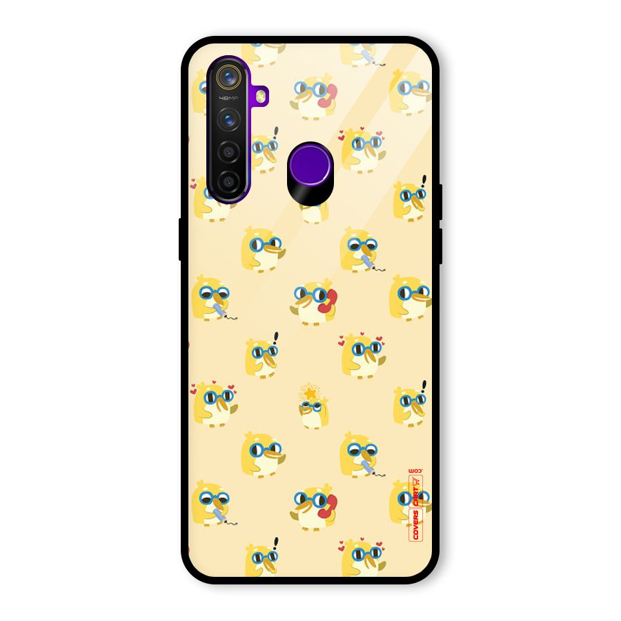 Yellow Parrot Glass Back Case for Realme 5 Pro