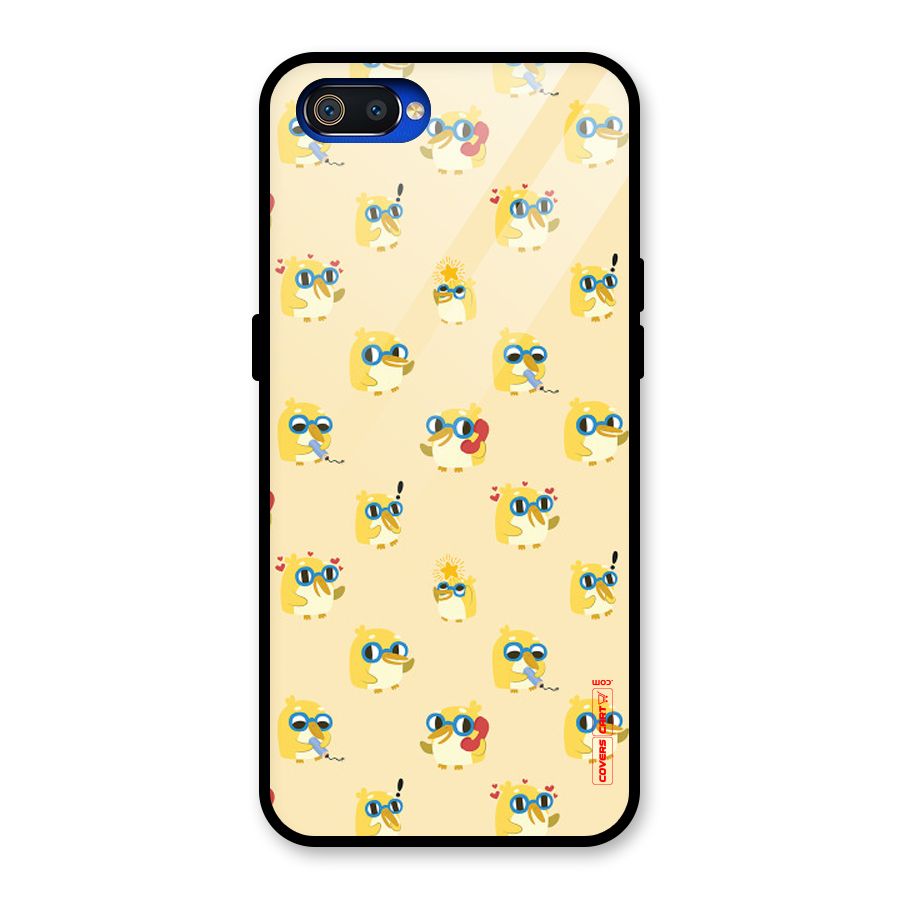 Yellow Parrot Glass Back Case for Realme C2