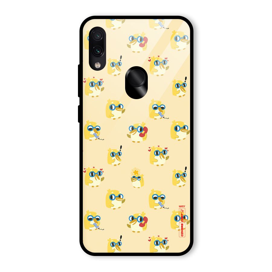 Yellow Parrot Glass Back Case for Redmi Note 7 Pro