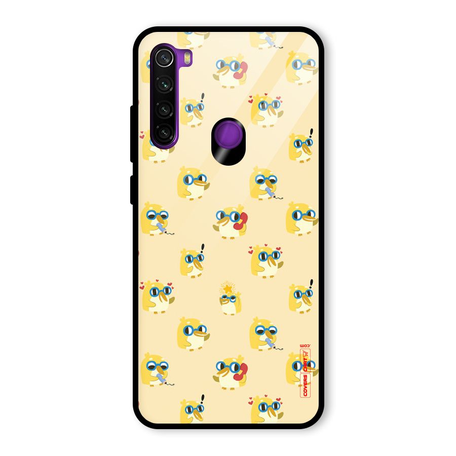 Yellow Parrot Glass Back Case for Redmi Note 8