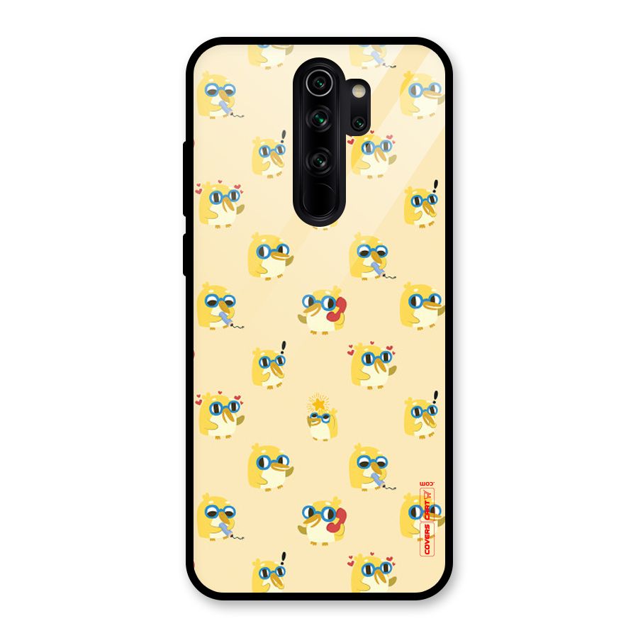 Yellow Parrot Glass Back Case for Redmi Note 8 Pro