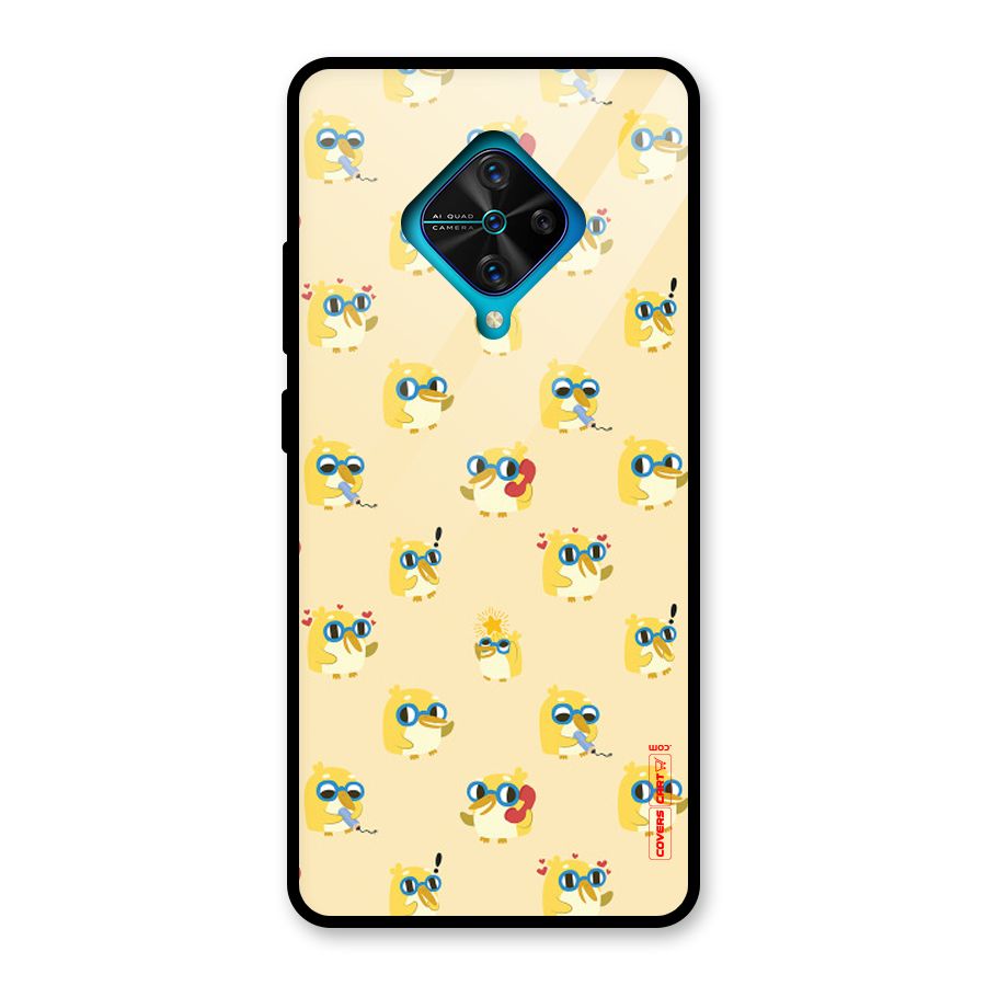 Yellow Parrot Glass Back Case for Vivo S1 Pro