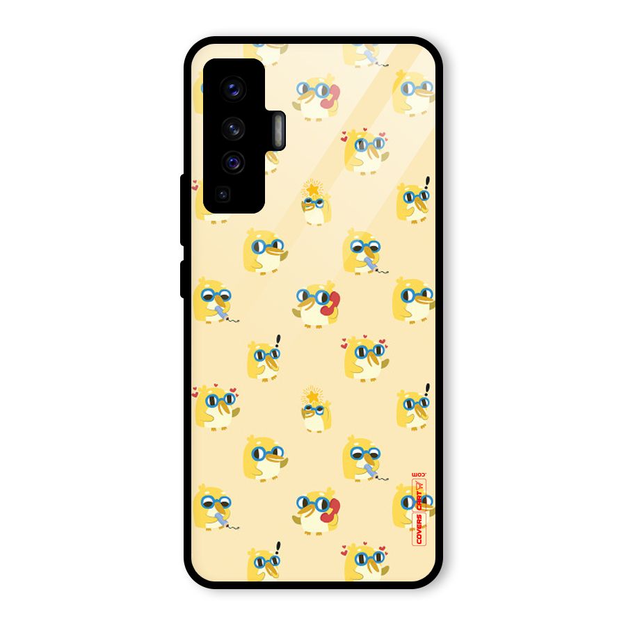 Yellow Parrot Glass Back Case for Vivo X50