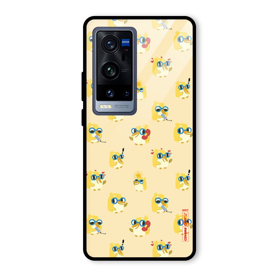 Yellow Parrot Glass Back Case for Vivo X60 Pro Plus