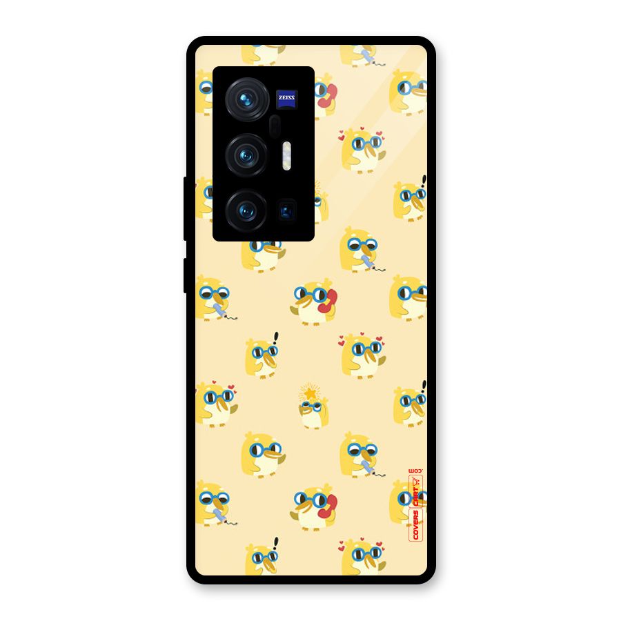 Yellow Parrot Glass Back Case for Vivo X70 Pro Plus