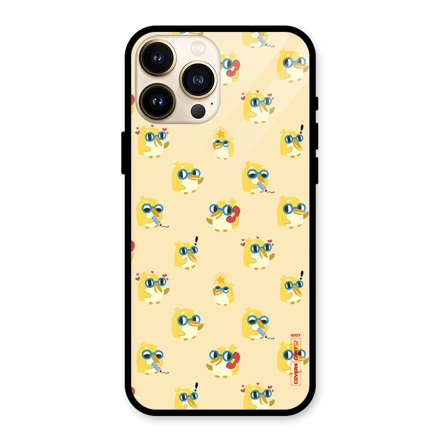 Yellow Parrot Glass Back Case for iPhone 13 Pro Max