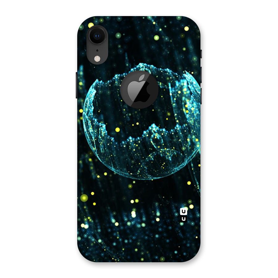 Yellow Rain Back Case for iPhone XR Logo Cut