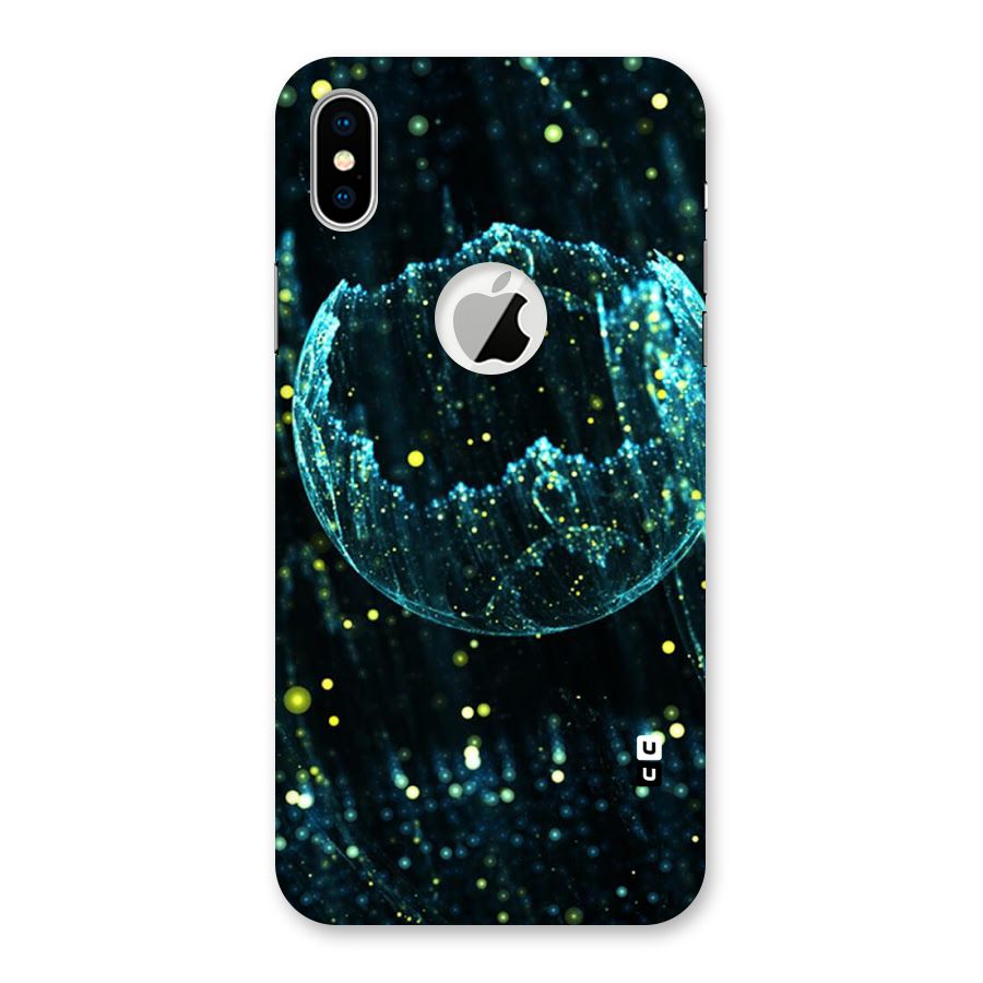 Yellow Rain Back Case for iPhone X Logo Cut