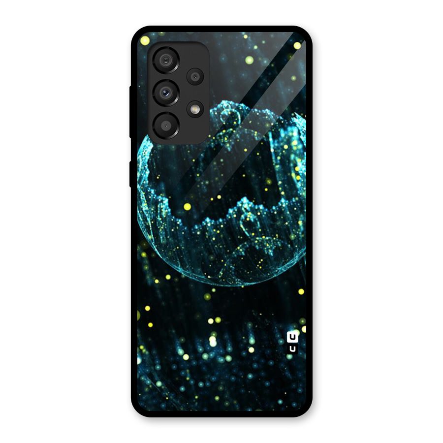 Yellow Rain Glass Back Case for Galaxy A33 5G