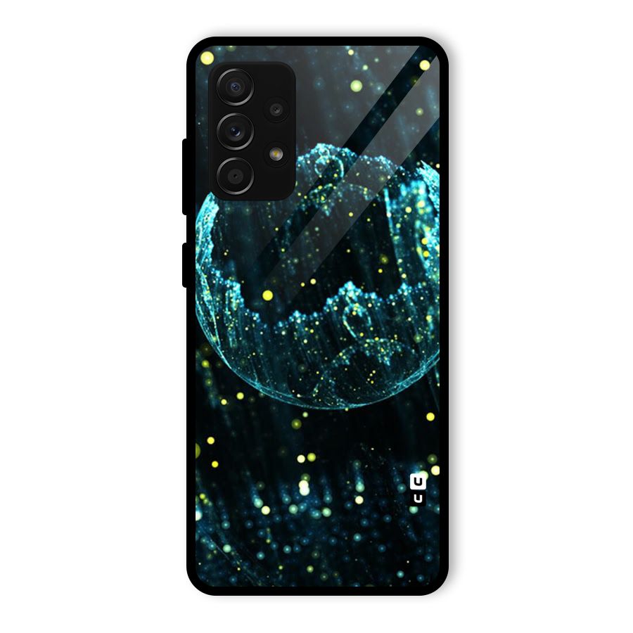 Yellow Rain Glass Back Case for Galaxy A53 5G