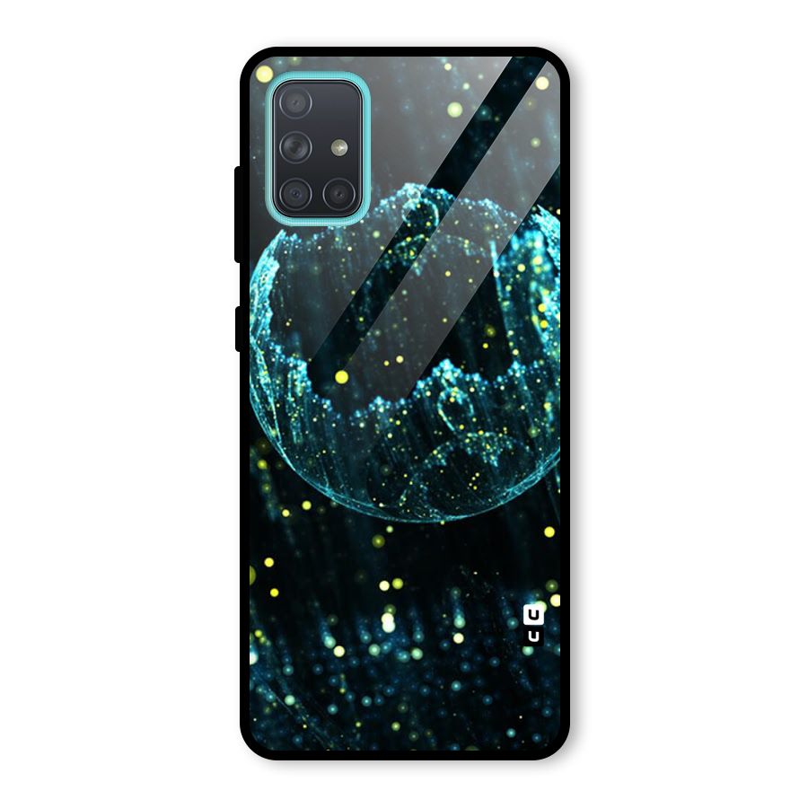 Yellow Rain Glass Back Case for Galaxy A71