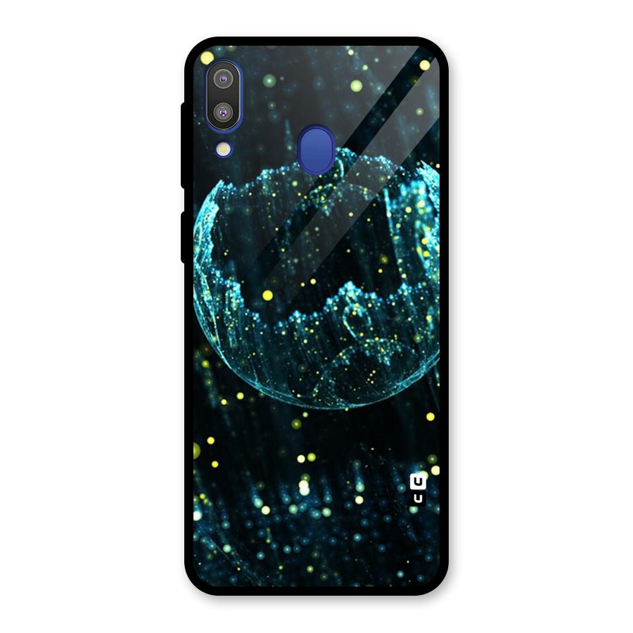 Yellow Rain Glass Back Case for Galaxy M20