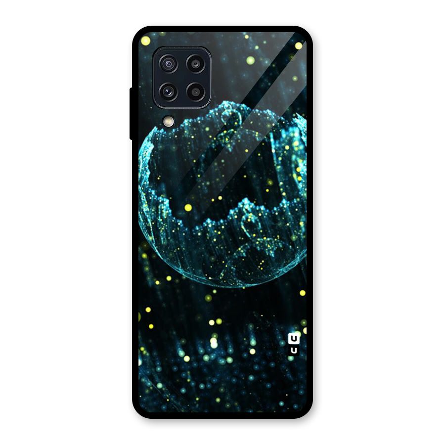 Yellow Rain Glass Back Case for Galaxy M32