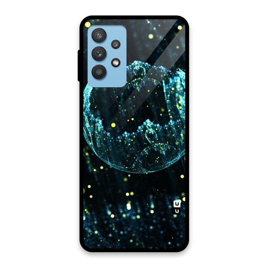 Yellow Rain Glass Back Case for Galaxy M32 5G