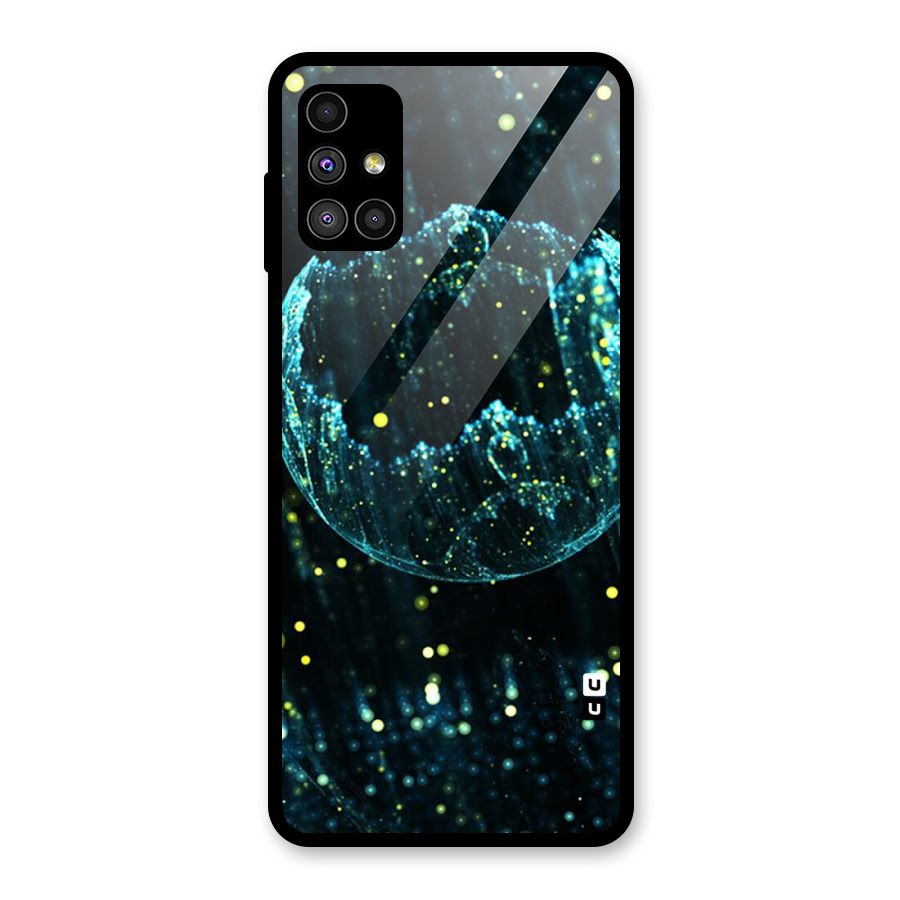 Yellow Rain Glass Back Case for Galaxy M51