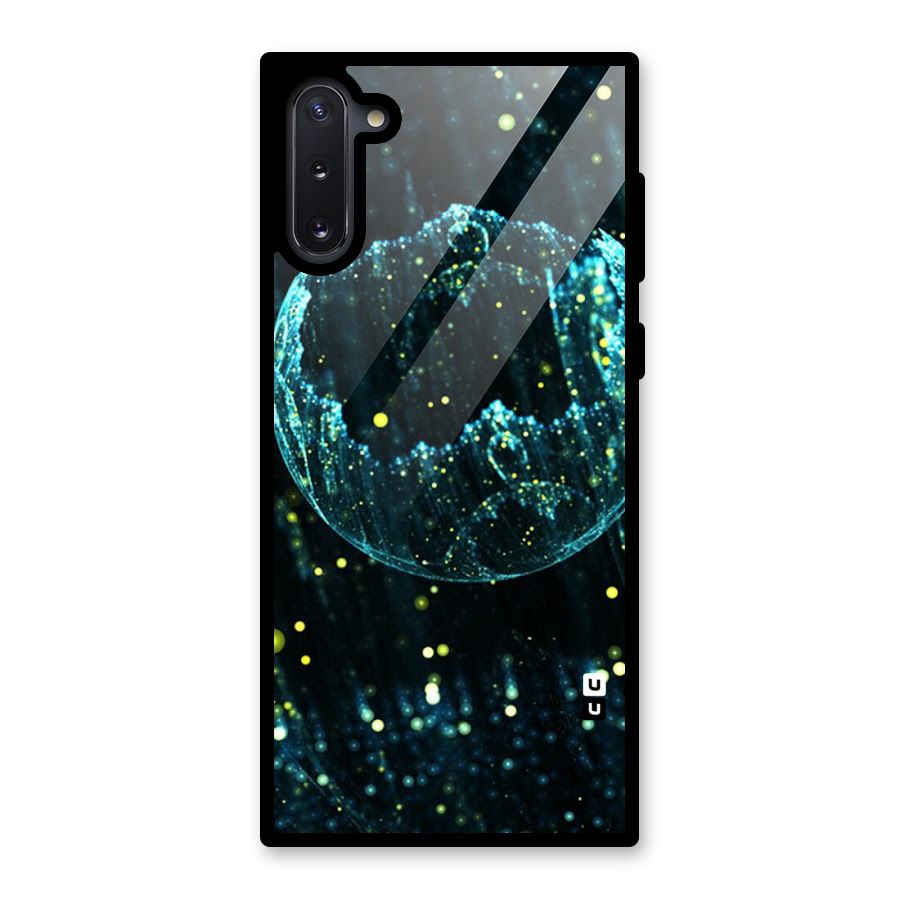 Yellow Rain Glass Back Case for Galaxy Note 10