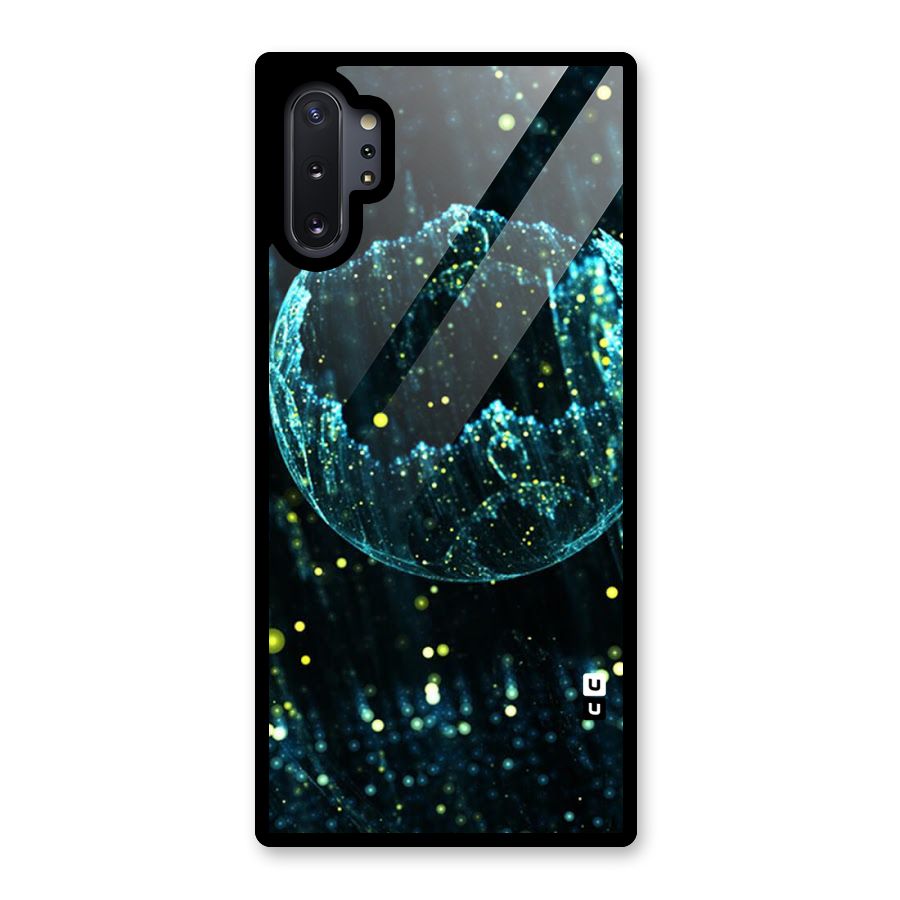 Yellow Rain Glass Back Case for Galaxy Note 10 Plus