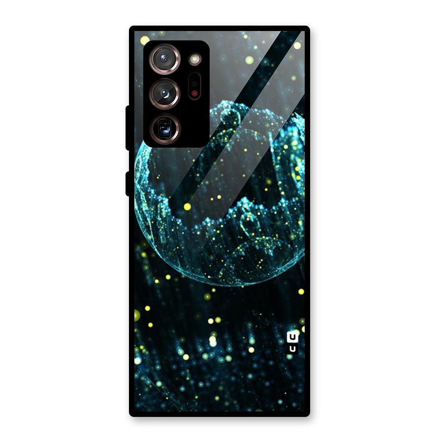 Yellow Rain Glass Back Case for Galaxy Note 20 Ultra