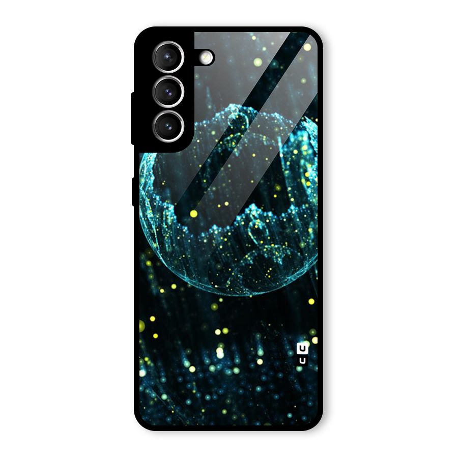 Yellow Rain Glass Back Case for Galaxy S21 5G
