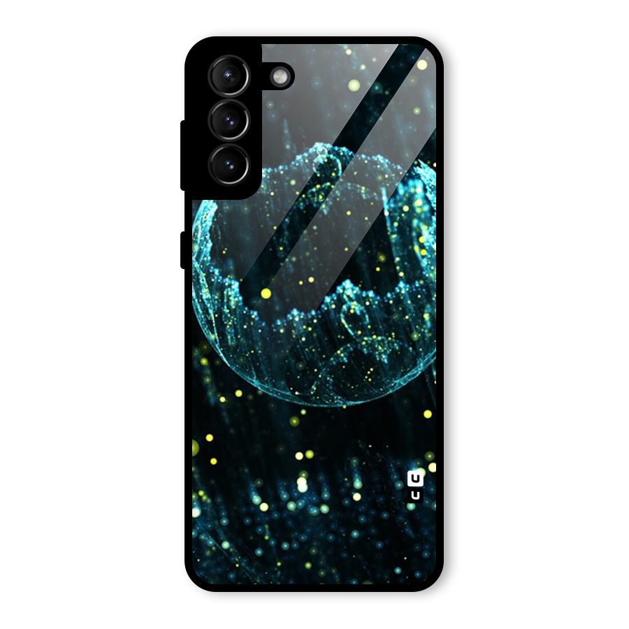 Yellow Rain Glass Back Case for Galaxy S21 Plus