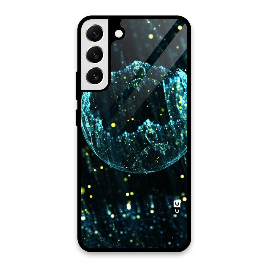 Yellow Rain Glass Back Case for Galaxy S22 Plus 5G