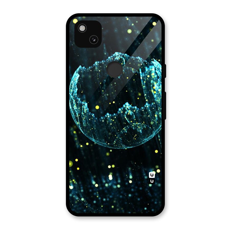 Yellow Rain Glass Back Case for Google Pixel 4a