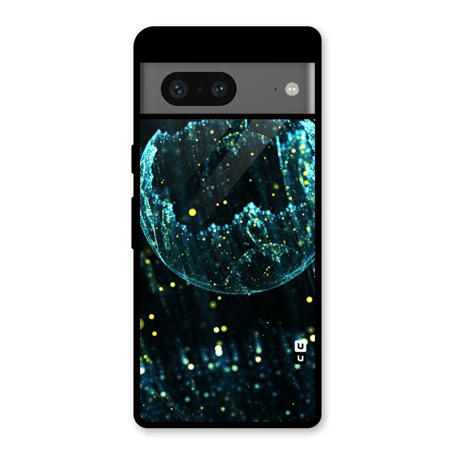 Yellow Rain Glass Back Case for Google Pixel 7