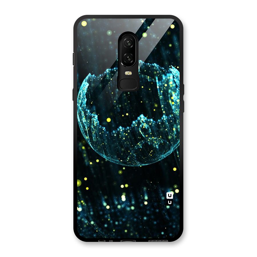 Yellow Rain Glass Back Case for OnePlus 6
