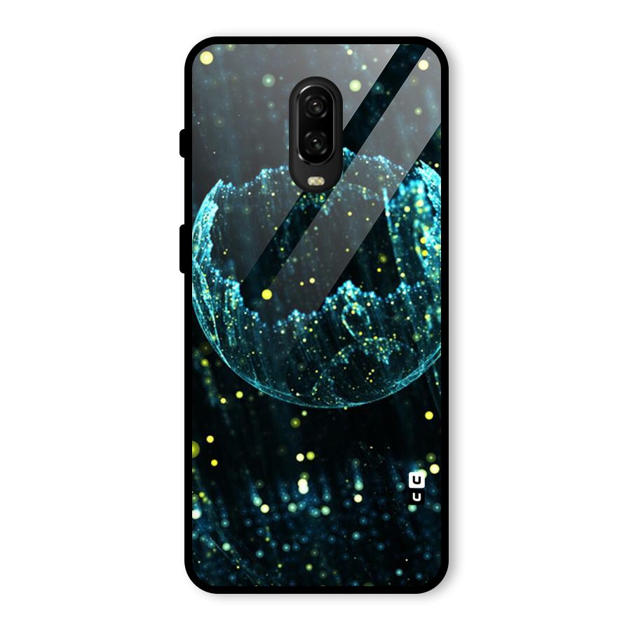 Yellow Rain Glass Back Case for OnePlus 6T