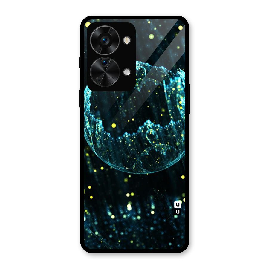 Yellow Rain Glass Back Case for OnePlus Nord 2T