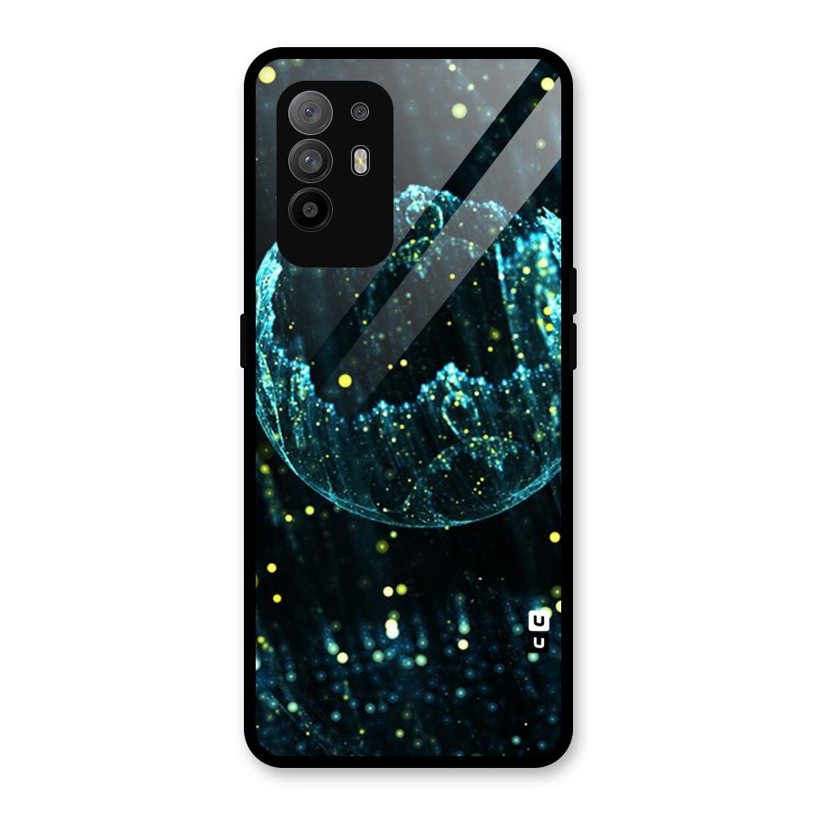 Yellow Rain Glass Back Case for Oppo F19 Pro Plus 5G