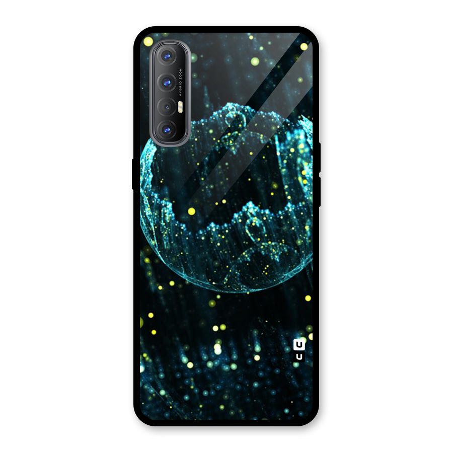 Yellow Rain Glass Back Case for Oppo Reno3 Pro