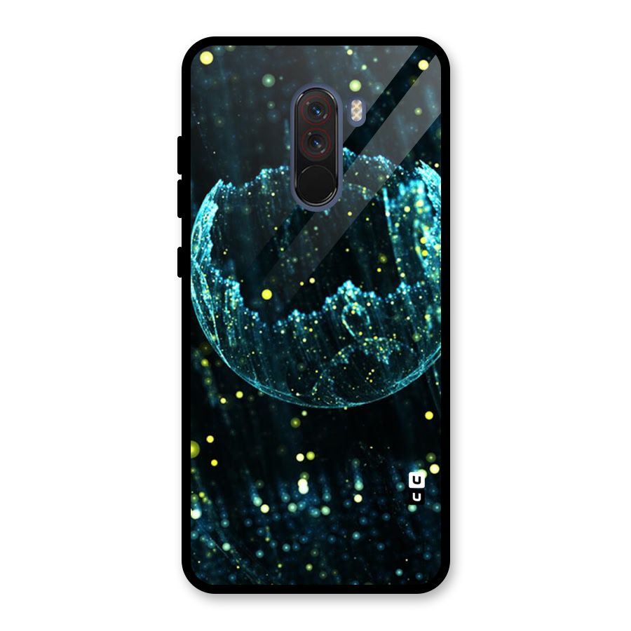 Yellow Rain Glass Back Case for Poco F1