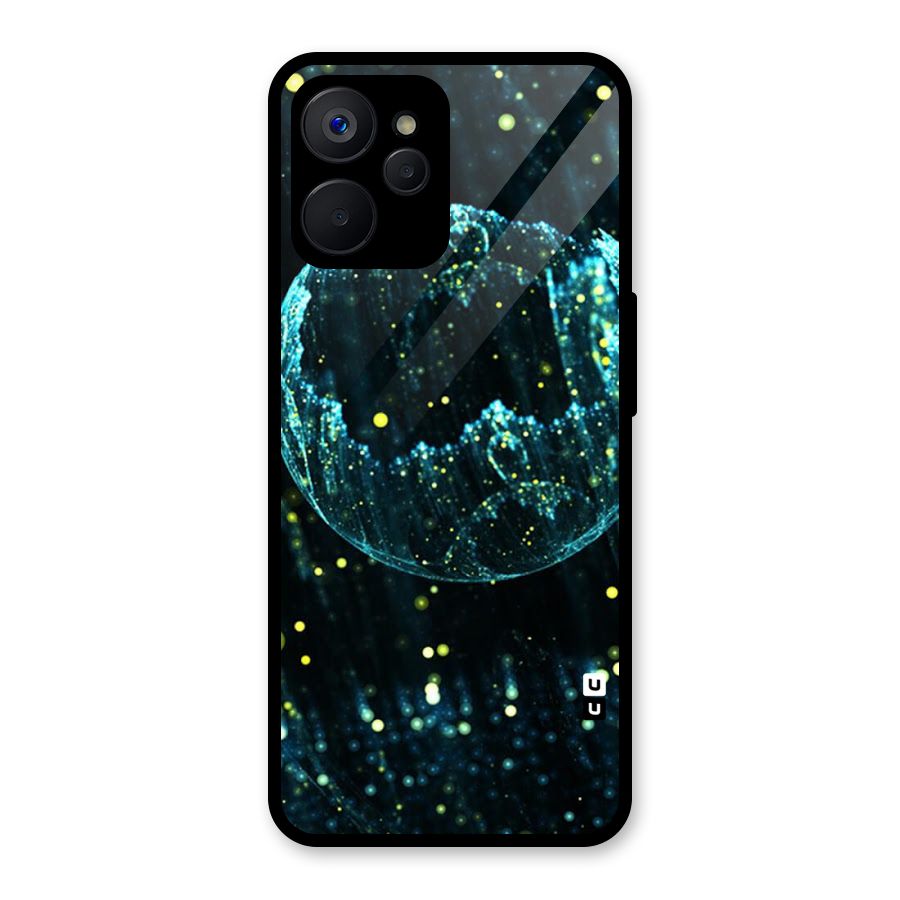 Yellow Rain Glass Back Case for Realme 9i 5G