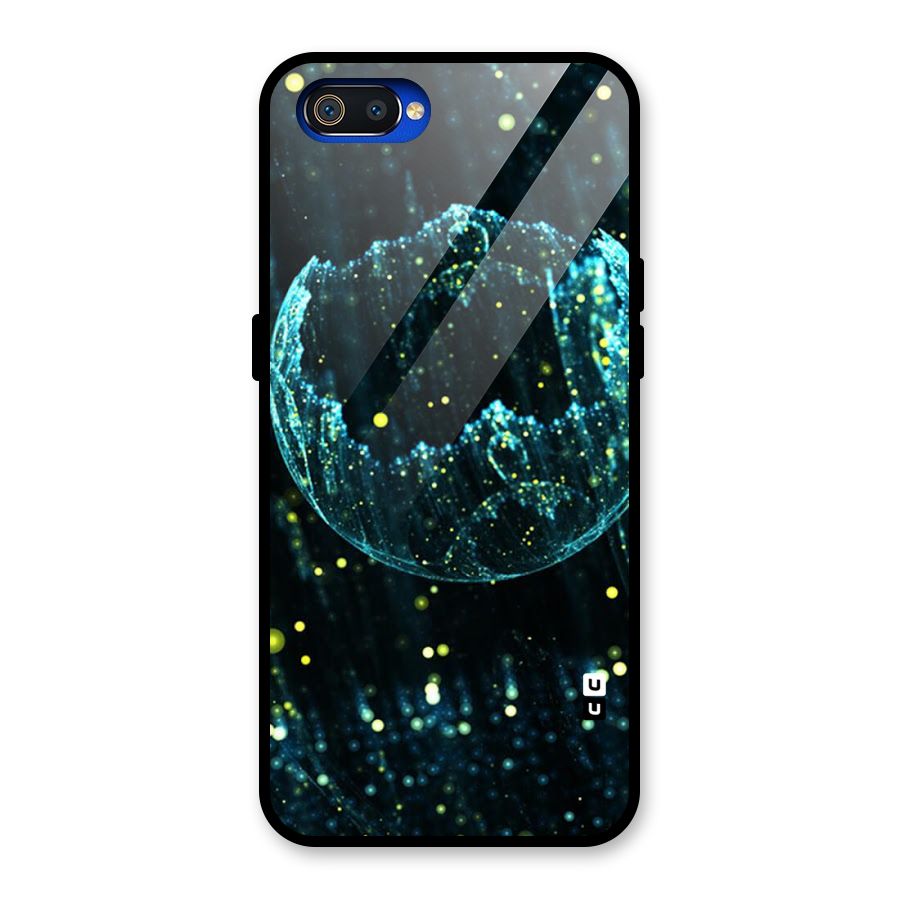 Yellow Rain Glass Back Case for Realme C2