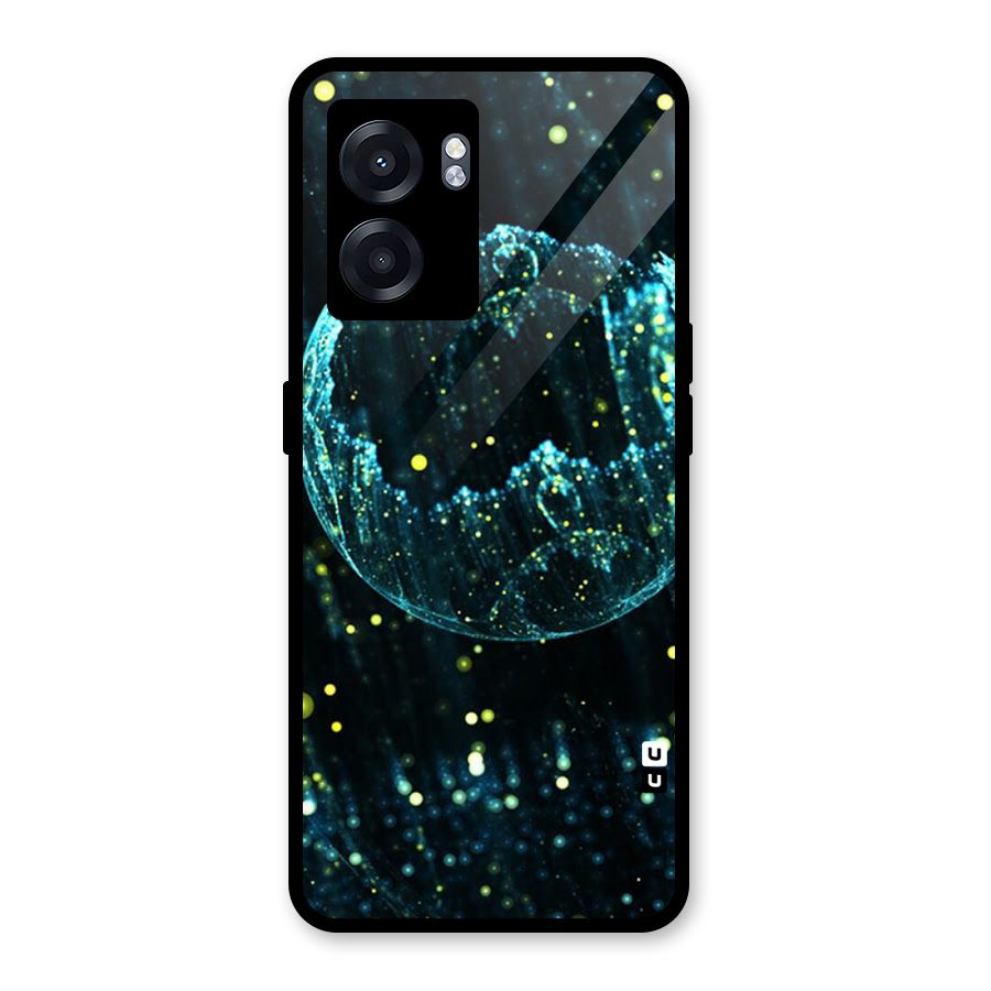 Yellow Rain Glass Back Case for Realme Narzo 50 5G