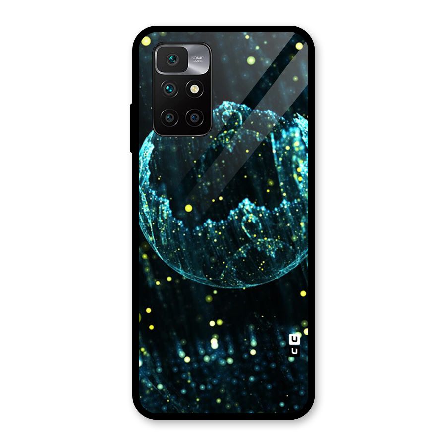 Yellow Rain Glass Back Case for Redmi 10 Prime