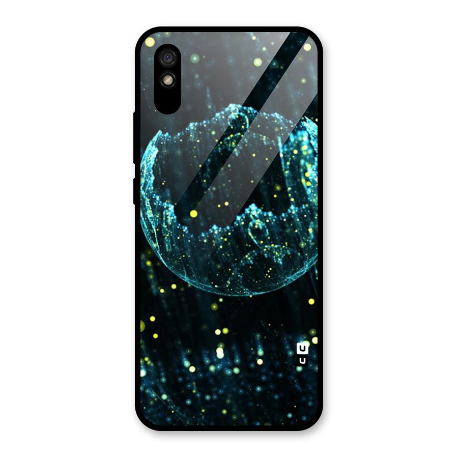 Yellow Rain Glass Back Case for Redmi 9i