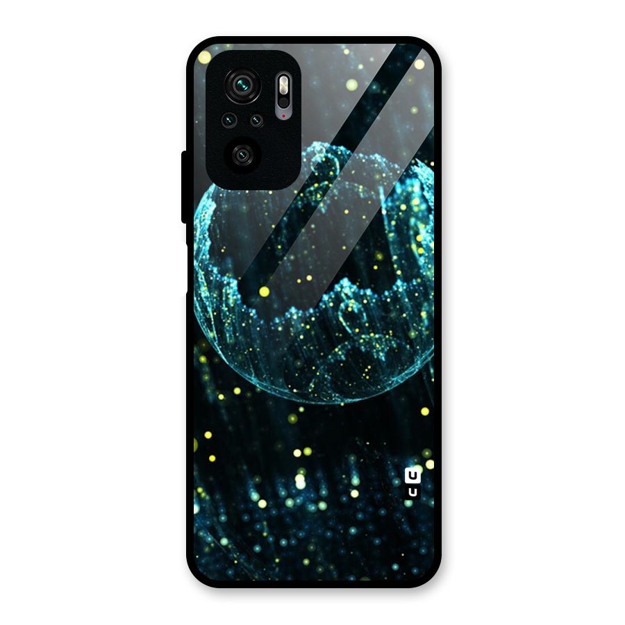 Yellow Rain Glass Back Case for Redmi Note 10S