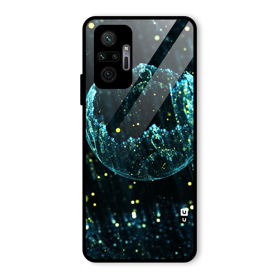 Yellow Rain Glass Back Case for Redmi Note 10 Pro