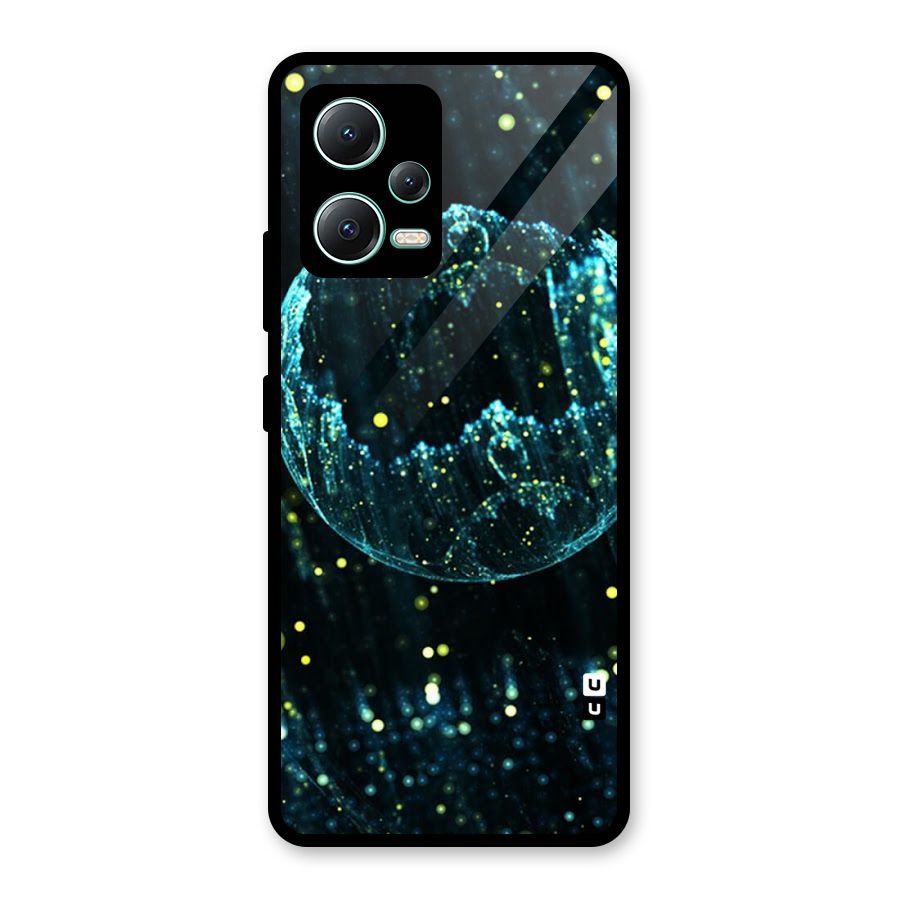 Yellow Rain Glass Back Case for Redmi Note 12 5G