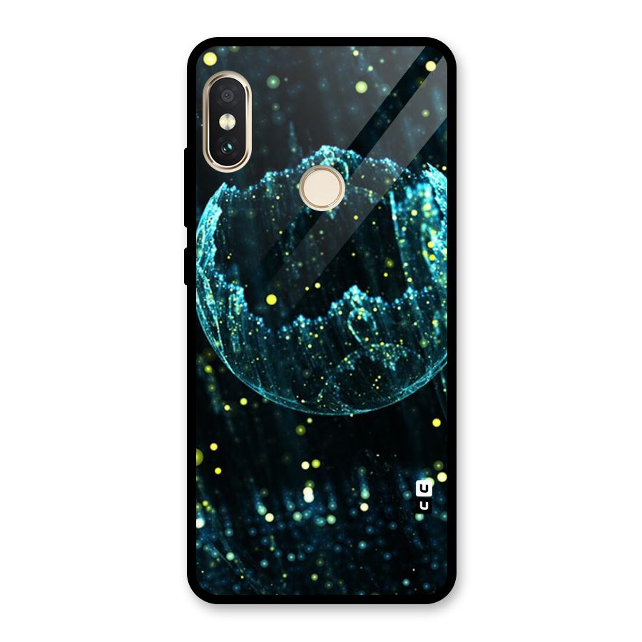 Yellow Rain Glass Back Case for Redmi Note 5 Pro