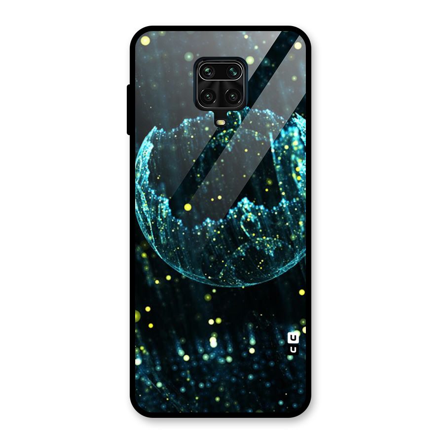 Yellow Rain Glass Back Case for Redmi Note 9 Pro