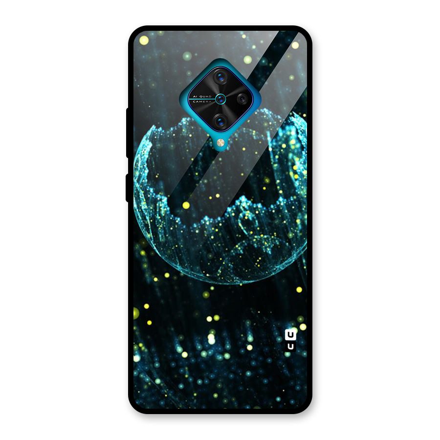 Yellow Rain Glass Back Case for Vivo S1 Pro